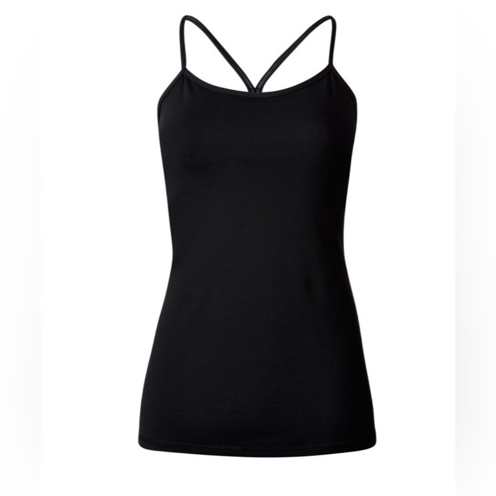 Lululemon Athletica Power Y Black Athletic Tank size 12 EUC